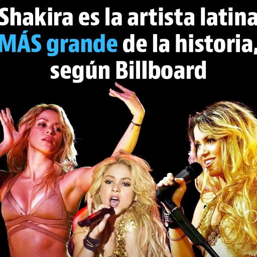 La cantant colombiana shakira fue nombrada como la artista latina femenina más grande de la historia